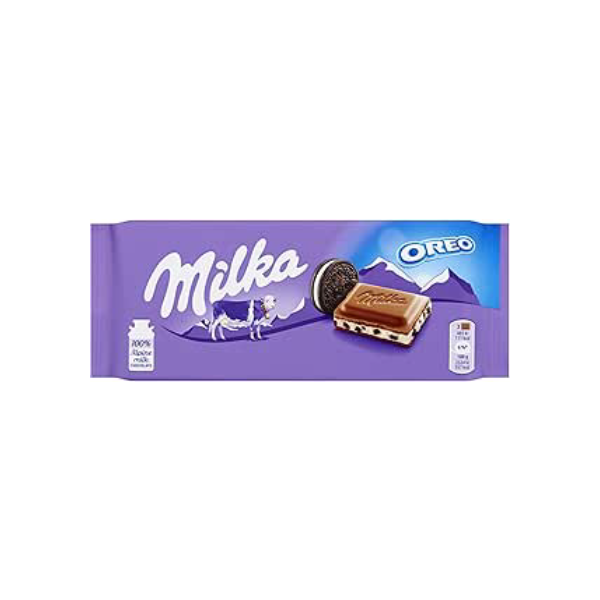 Milka Oreo - Chocolate Ao Leite Com Oreo Importado 100g