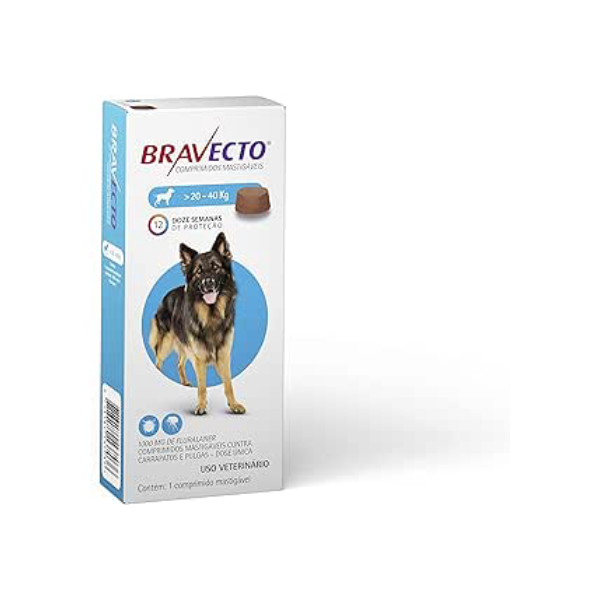 Bravecto para Cães 1000mg - 20 até 40kg