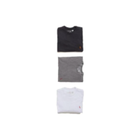 Kit 3 Camisetas Brasa Reserva Mini - Preto+Branco
