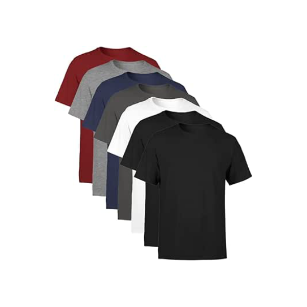 Kit 7 Camisetas Masculina Manga Curta Lisa Algodão Premium