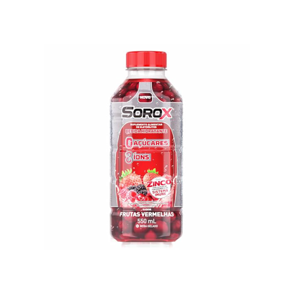 Sorox Bebida Hidrotônica Frutas Vermelhas 550ml - Zero Açúcar e Baixa Caloria