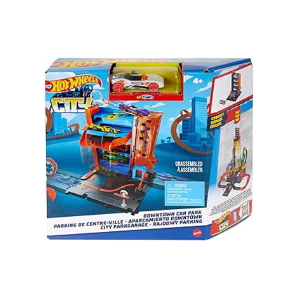 Hot Wheels City Pista de Brinquedo Garage Altura Dupla para crianças a partir de 4 anos