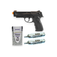 Pistola Airgun R12 Co2 4.5mm C12 + Cilindros e Esferas Rossi
