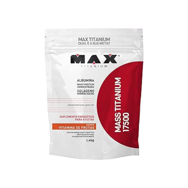 Mass Titanium 17500-1400g Refil Vitamina de Frutas, Max Titanium