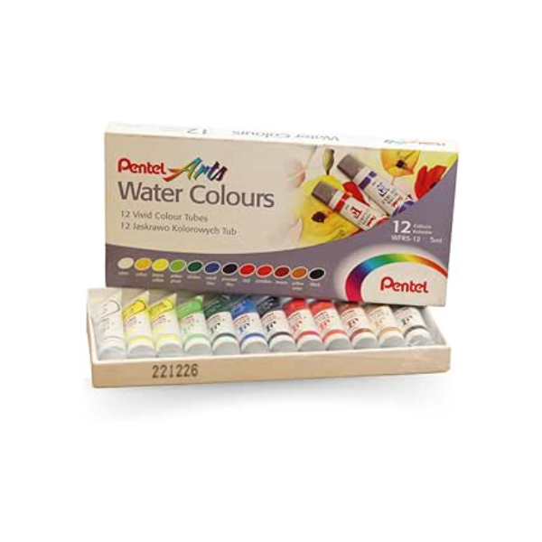 Pentel Tinta Aquarela Wfrs Arts à Base de Água 12 Cores WFRS-12
