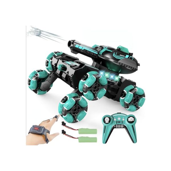 Carrinho de Controle Remoto para Crianças,Veículo off-road de controle remoto, com 10.000 bombas d'água, carro de acrobacias de seis rodas, sensor de gestos, deformação, braço oscilante para escalada