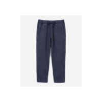Calça Jogger em Sarja Estonada com Cordão e Bolso Frontal Pespontado Azul
