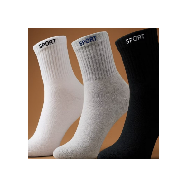Kit 12 Pares de Meia Masculina Algodão Cano Alto Longo 37-41