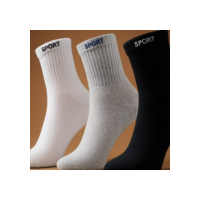 Kit 12 Pares de Meia Masculina Algodão Cano Alto Longo 37-41