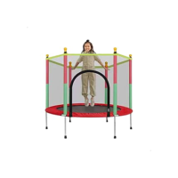 Cama Elástica Pula Pula Trampolim Infantil Colorida Criança Playground Rede com Zíper 1,4m