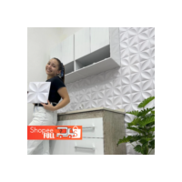Kit 30 Placas PVC 3D Revestimento de Parede Decorativa 25x25 cm