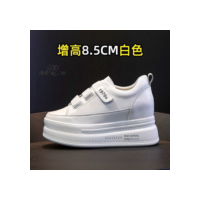 Velcro sentiu aumento interno 9CM sapatos brancos estudantes do sexo feminino sapatos de plataforma de Velcro nova plata