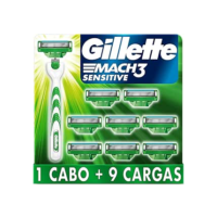 Gillette Aparelho De Barbear Mach3 Sensitive + 9 Cargas