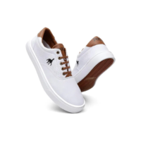Tenis Sapatenis Branco Masculino Polo Imperial Promoção Leve