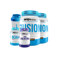 Kit 2x Whey Protein Fusion 900g + BCAA + Creatina 100g + Coqueteleira – BRNFOODS