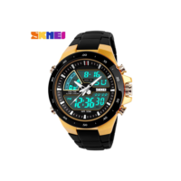 SKMEI 1016 Relógio de quartzo à prova d'água digital esportivo analógico pulseira de silicone ao ar livre relógio masculino
