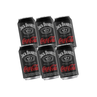 Pack Bebida Mista Alcoólica Gaseificada Jack Daniel's e Coca-Cola Lata 350ml 6 unidades