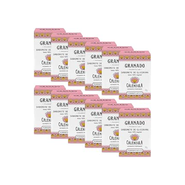 Granado Sabonete Glicerinado Terrapeutics, Calêndula, 90g, 12 Unidades