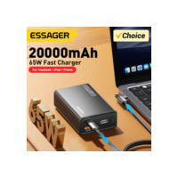 Essager power bank 20000mah portátil pd 65w carregamento rápido bateria externa do telefone móvel powerbank para telefone portátil tablet mac