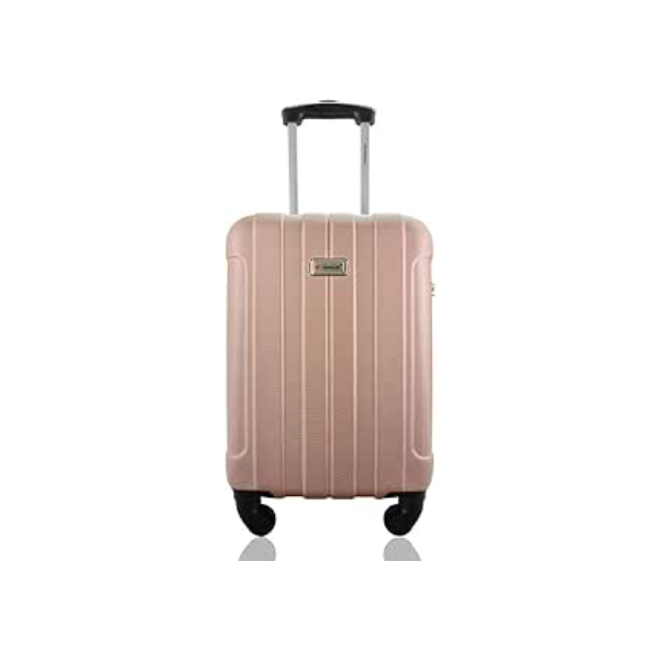 Mala de Bordo 10kg Viagem Rodas 360 Rígida ABS Cadeado Segredo Gladiador A1 Rosé Gold