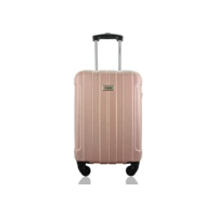 Mala de Bordo 10kg Viagem Rodas 360 Rígida ABS Cadeado Segredo Gladiador A1 Rosé Gold