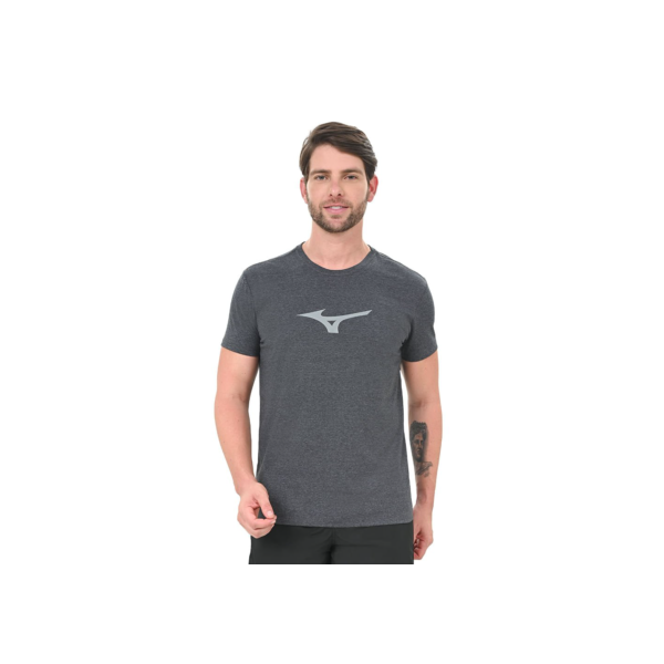 Camiseta Casual Masculina Mizuno LifeStyle Cinza