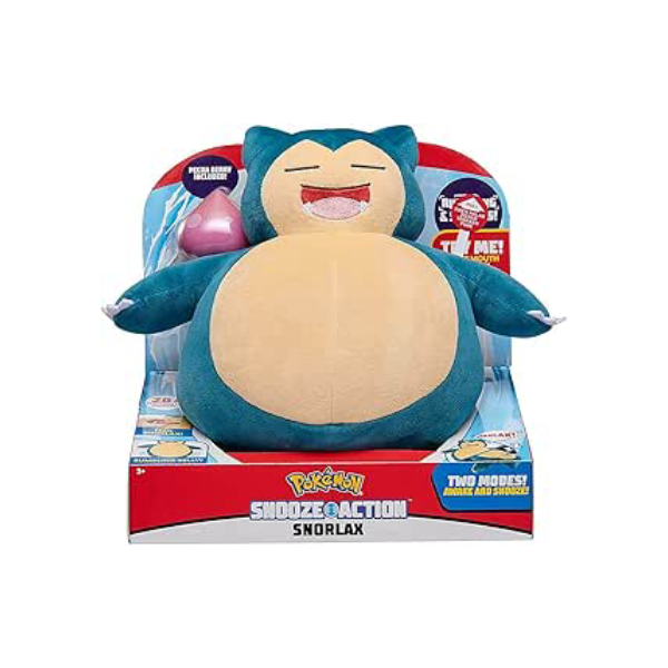 SUNNY, Pokémon, Pelúcia de Luxo Snorlax com Som, 25 cm