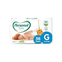 Personal Fralda Baby Premium Protection G, 56 Unidades
