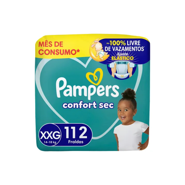 Fralda Pampers Confort Sec Tamanho XXG 112 Unidades
