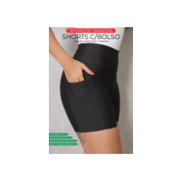 Shorts Academia Feminino Modelador Com Bolso Zero Opacidade