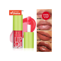 Óleo Labial De 6 Cores De Maquiagem Barata : Brilho Transparente , Esmalte Hidratante , Aplicador De Pincel Rechonchudo