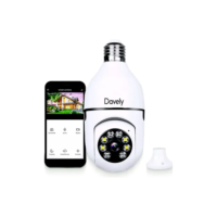 Câmera De Segurança Com Visão Noturna Interna Externa Ip Wifi Davely Lâmpada 360º Cor Branco App Yoosee Espiã