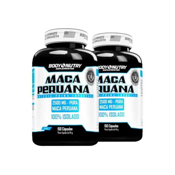 Kit 2x Maca Peruana Premium 2500mg 100% Pura Pote 150 Cápsulas Matéria Prima Importada Para Homens e Mulheres | Energia Resistência