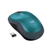 Mouse sem fio Logitech M185 2.4GHz com receptor USB, Design Ambidestro Compacto, Conexão USB e Pilha Inclusa - Azul