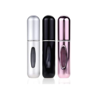 3 Unidades de Mini Frasco Portátil de Perfume Recarregável com Borrifador Spray Leve na Bolsa Estojo de Maquiagem Super Prático 5ml