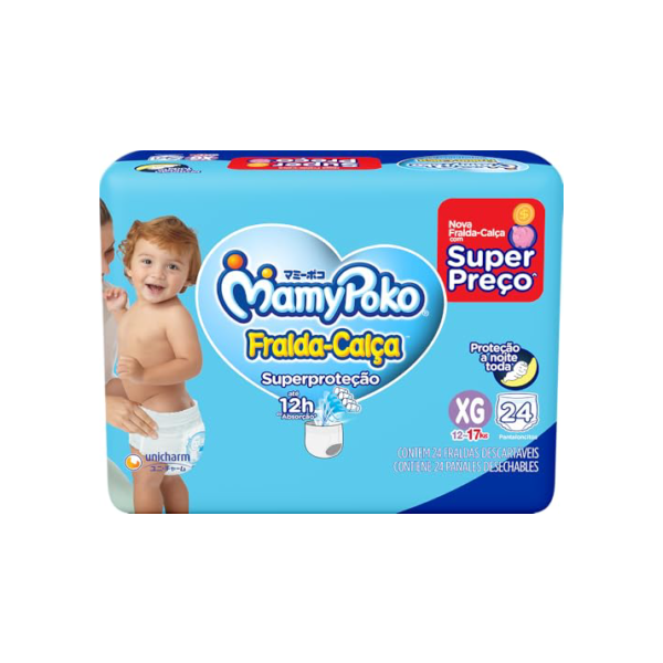 MamyPoko Fralda-Calça Superproteção Xg 24 Unidades