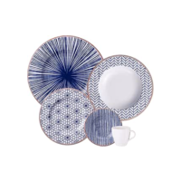 Aparelho de Jantar Tramontina Abstratta em Porcelana Decorada 20 Peças
