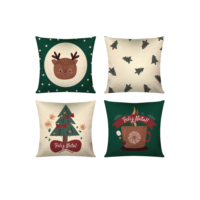 Kit C/ 4 Capas De Almofada Feliz Natal