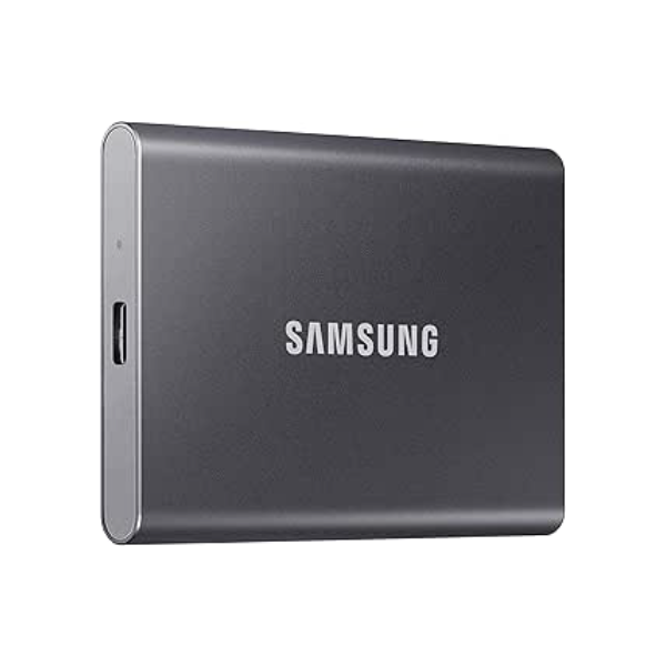 SAMSUNG SSD portátil T7, unidade de estado sólido externa de 4 TB, velocidades de até 1.050 MB/s, USB 3.2 geração 2, armazenamento confiável para jogos, estudantes, profissionais, MU-PC4T0T/AM, cinza