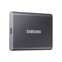 SAMSUNG SSD portátil T7, unidade de estado sólido externa de 4 TB, velocidades de até 1.050 MB/s, USB 3.2 geração 2, armazenamento confiável para jogos, estudantes, profissionais, MU-PC4T0T/AM, cinza