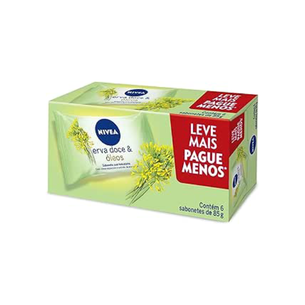 NIVEA Sabonete em Barra Erva Doce & Óleos Promo 6 un. 85g