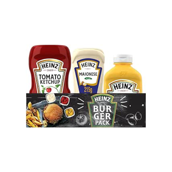 Heinz Pack Hamburger Ketchup 397G + Maionese 215G + Mostarda 255gG