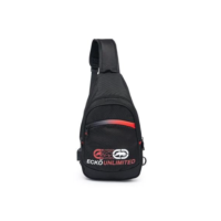 Bolsa Ecko Casual Masculina USB Transversal Escolar Reforçada Faculdade - Preto+Vermelho