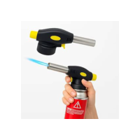 Maçarico Portátil para Culinária, Chama Ajustável até 1300°C, Acendimento Automático, Gás Butano Uso Doméstico e Profissional