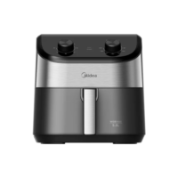 Fritadeira Air Fryer 5,5l Widemax Preto E Inox Midea