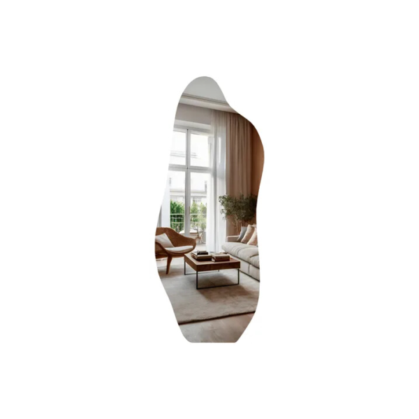 Espelho Lopazzi Orgânico Magnus 90cmx40cm Corpo Inteiro Pinterest Polido - Suporte