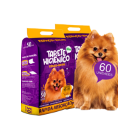 Kit 2un Tapete para Cachorro Higiênico Espaço De Bicho  Pet 60x60cm 60 Unidades