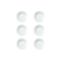Jogo De Pratos Fundos 6 Peças Branco Duralex Opaline Vidro 23cm