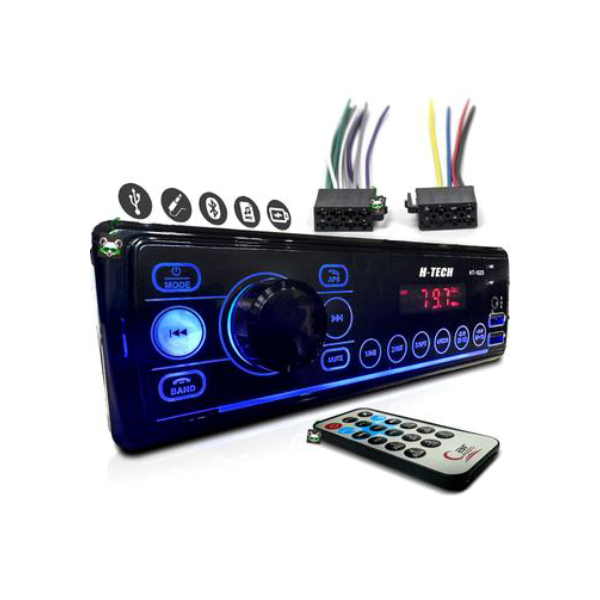 Rádio Som Automotivo Mp3 C/ Bluetooth 2 Usb's Aux Pen Drive - H-tech