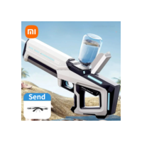 Xiaomi sem fio dupla elétrica automática pistola de água grande capacidade 8m alcance modo explosão elétrica verão praia diversão ao ar livre crianças brinquedos
